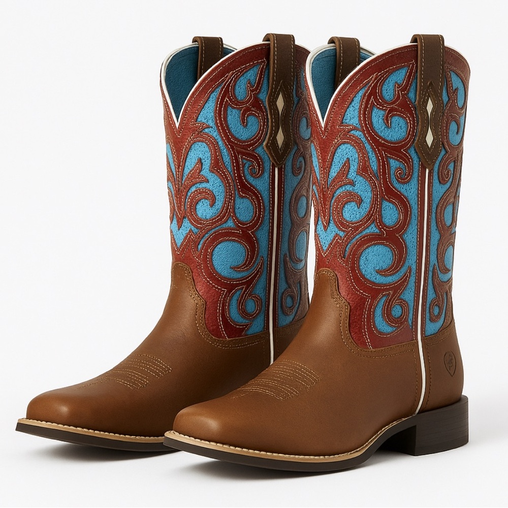 Ariat Women’s Karma VentTEK Brown Square Toe Boots 10036025 – Size 8.5
